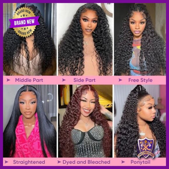 13x6 HD Lace Front Human Hair Wig 30 Inch Deep Wave 200 Density main image 6